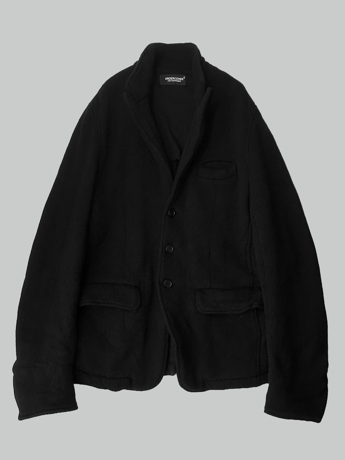 언더커버 19aw 축융 울 니트 블레이저 블랙 상품이미지3