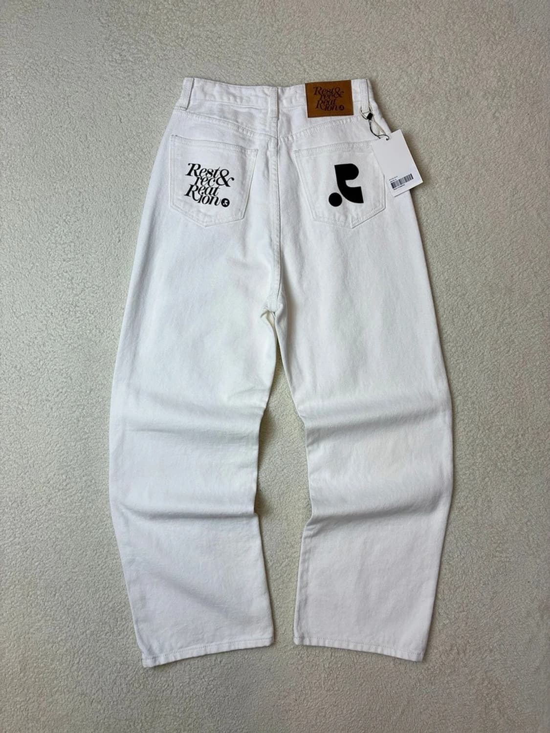 레스트앤레크레이션 RR 와이드 진스 화이트 데님 팬츠 PN5971 상품이미지1