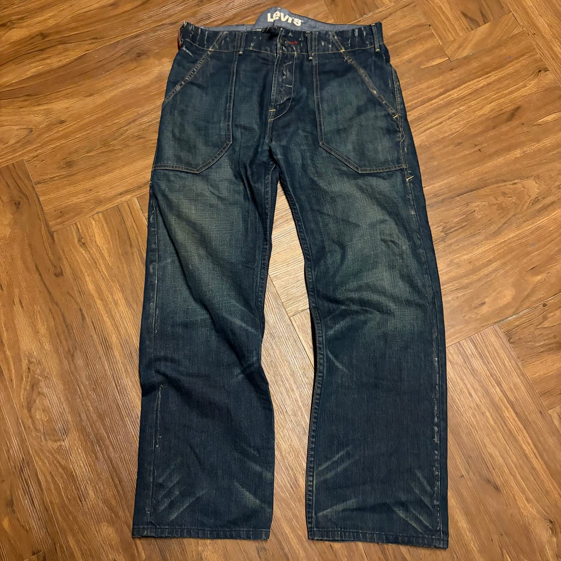 00S LEVI'S CINCH BACK WIDE DENIM PANTS 상품이미지1