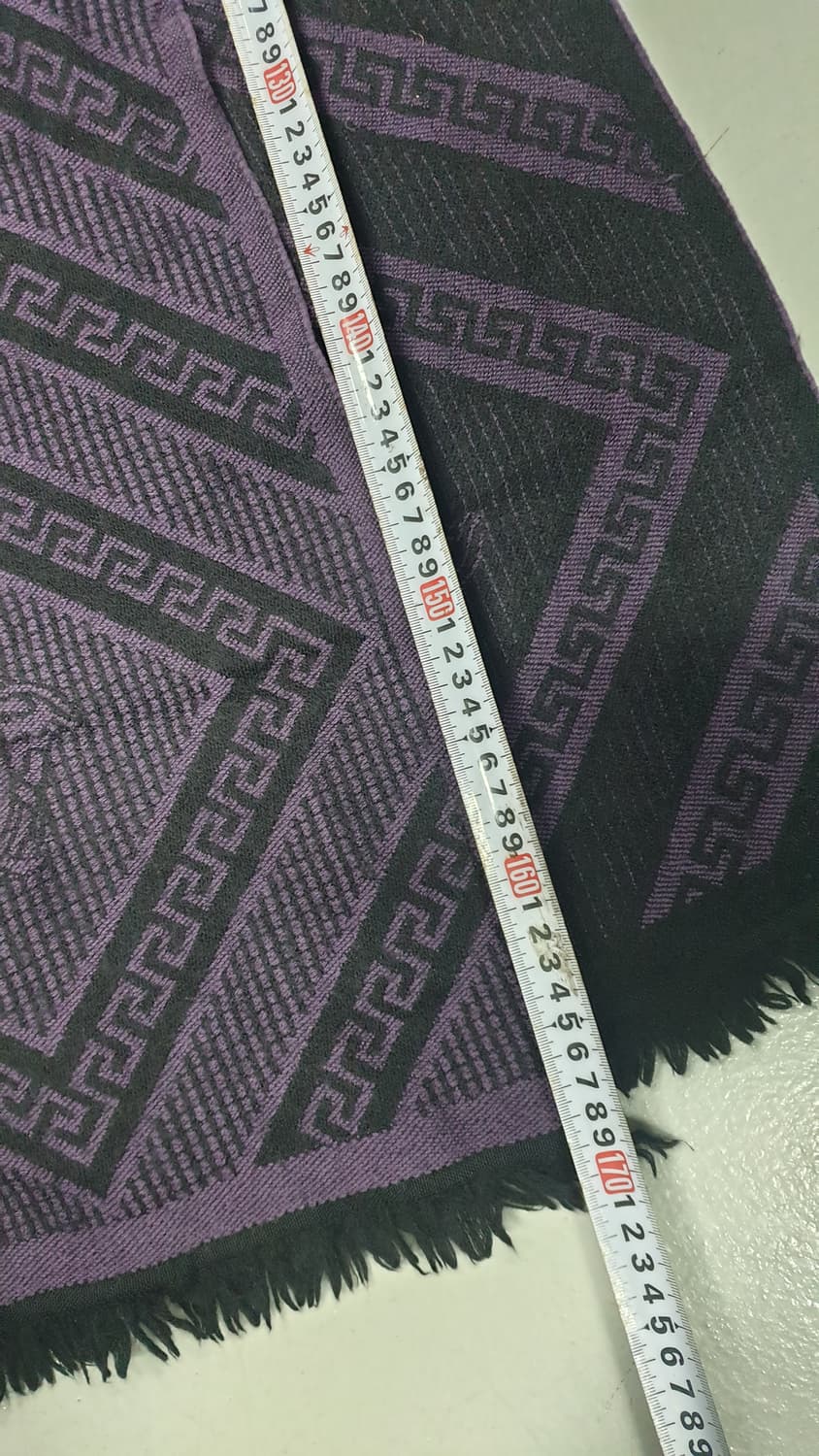 베르사체 울 머플러 퍼플 블랙 상품이미지4