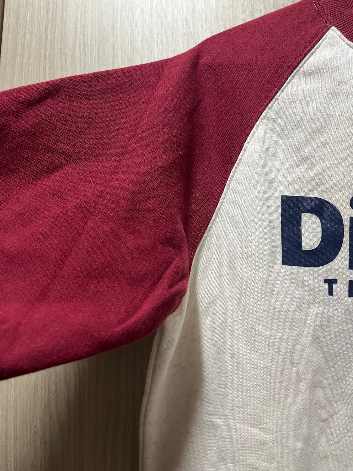 디키즈 빅로고 나그랑 맨투맨 버건디 아이보리 새상품 M 상품이미지2