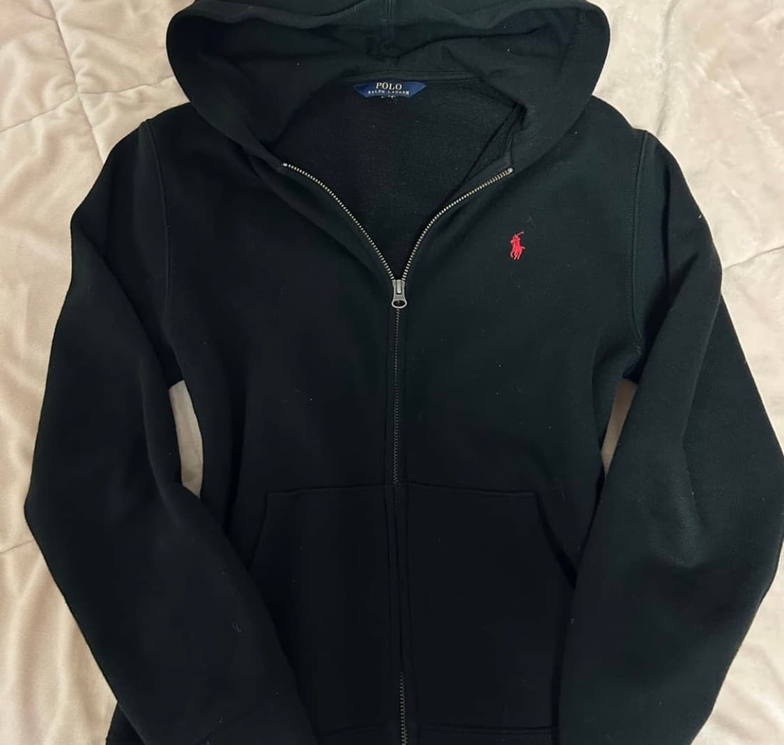 폴로 라플로렌 후드집업 블랙 상품이미지1