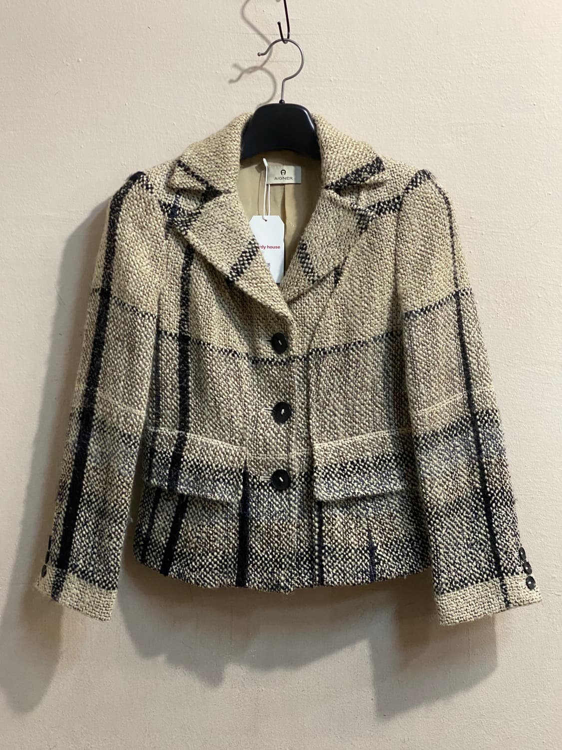 아이그너 체크 트위드 자켓 상품이미지1