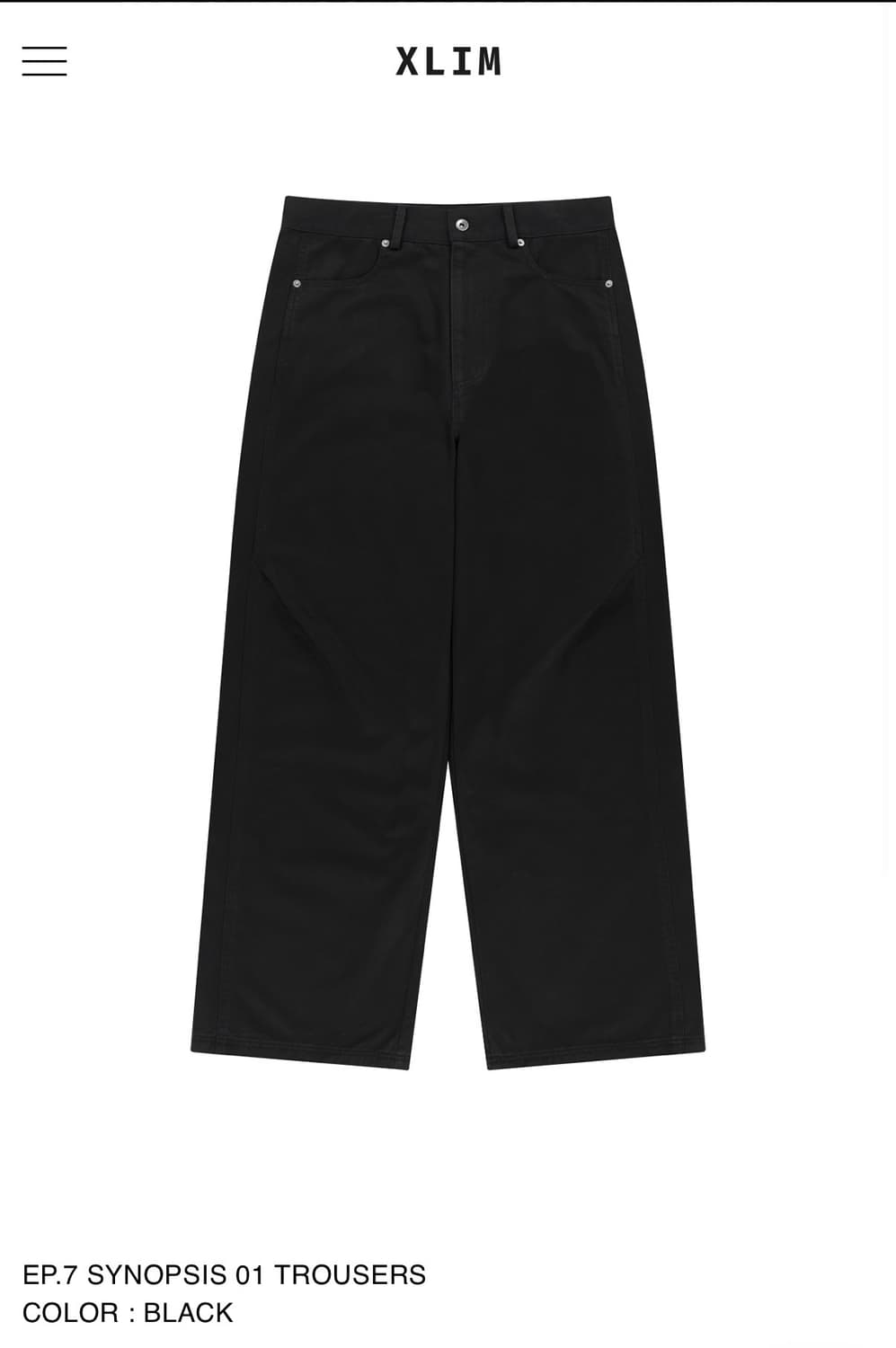 Xlim ep.7 synopsis 01 trousers M 상품이미지1