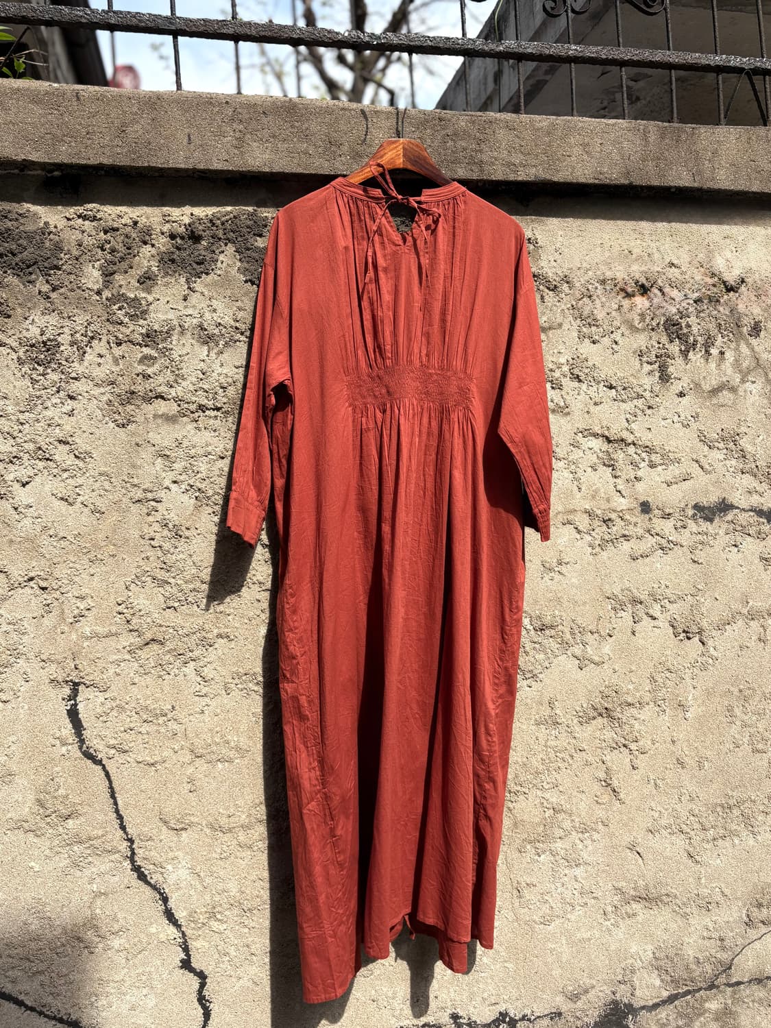 브라운 브릭 투웨이 셔츠 롱 원피스 (새상품) 상품이미지2