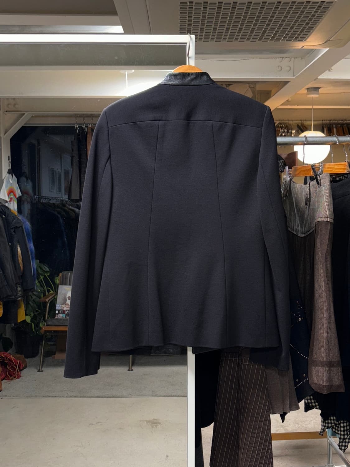 띠어리 레더 믹스 자켓 상품이미지2