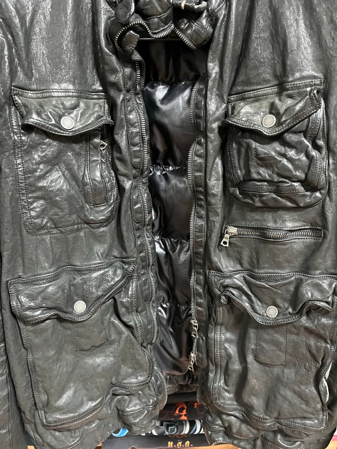 Neil Barrett Leather Padded Jacket 상품이미지3