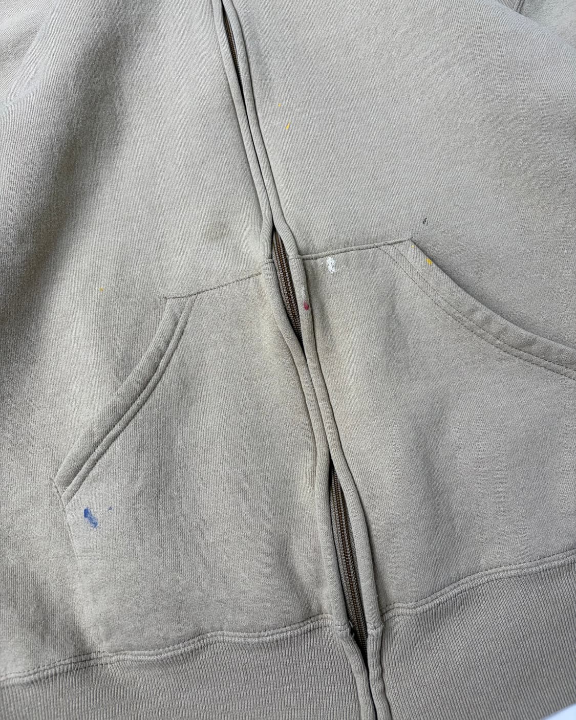 90s Russell Zip Up Hoodie (beige) 상품이미지9