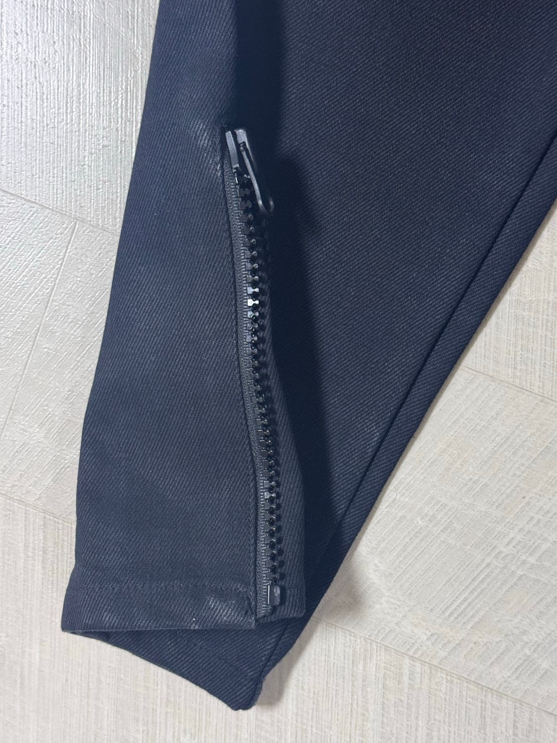 플라스틱프로덕트 지퍼 팬츠 블랙 S 상품이미지3