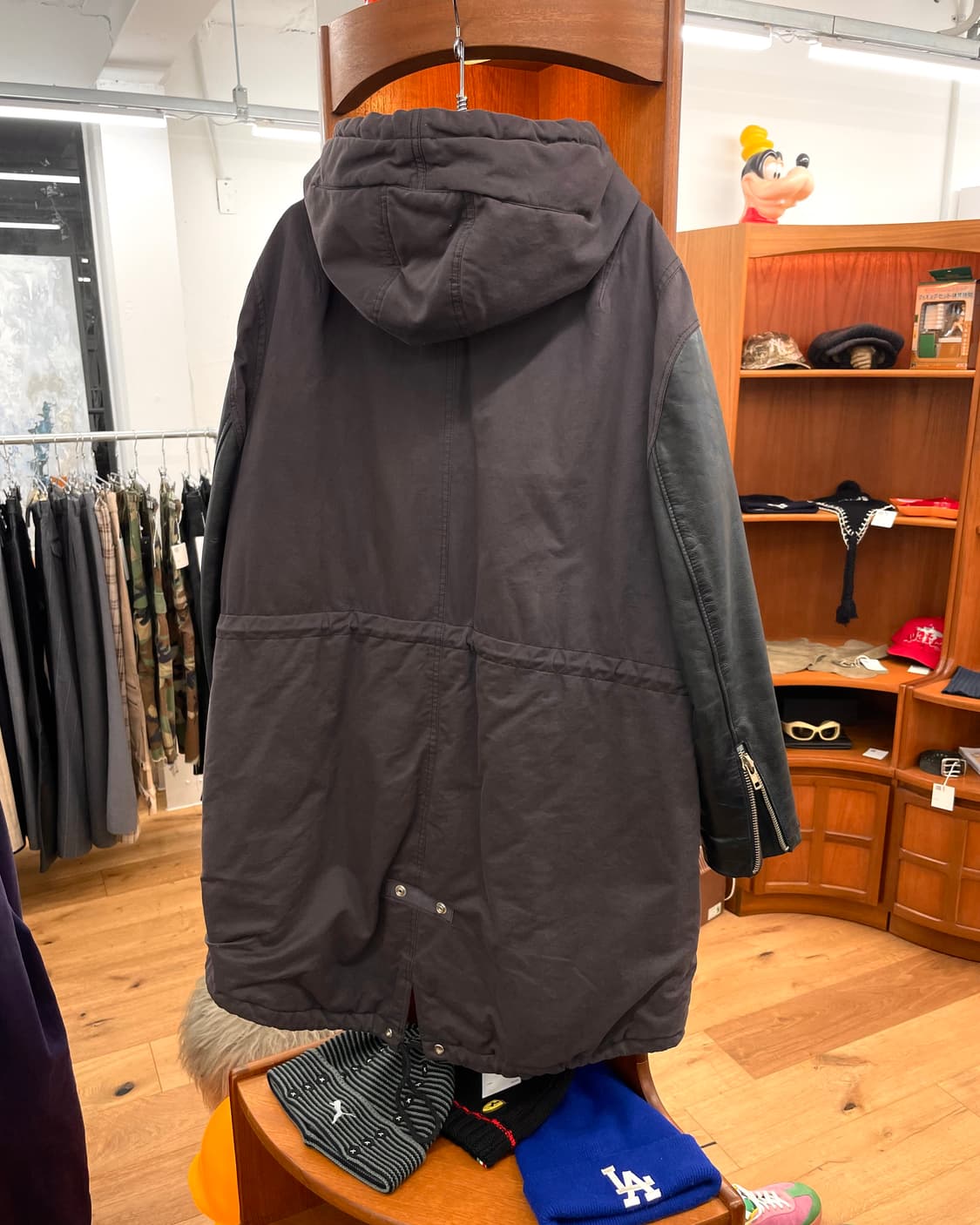 [XS] 디젤 레더 슬리브 피쉬테일 파카 상품이미지8