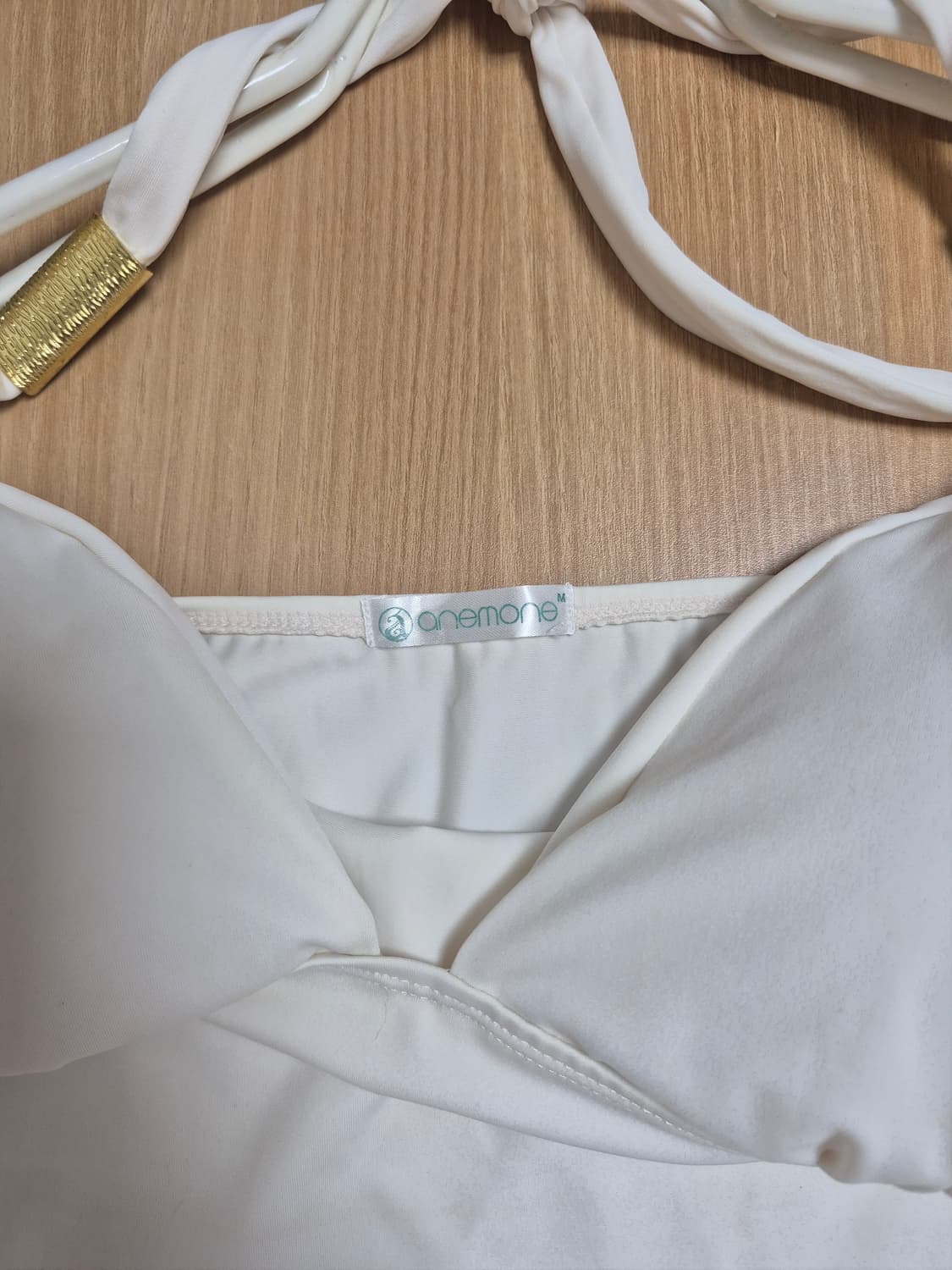 anemone 홀터넥 탱크탑 비키니 상의 아이보리 상품이미지4