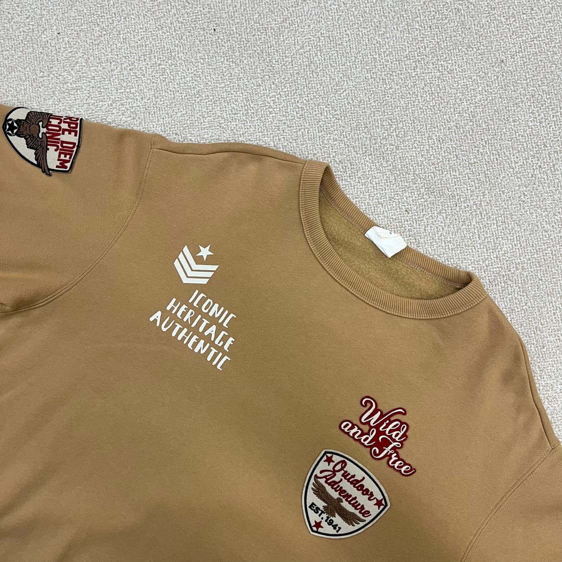 [L] 지프 JEEP 멀티 패치 라운드 맨투맨 3932 상품이미지3