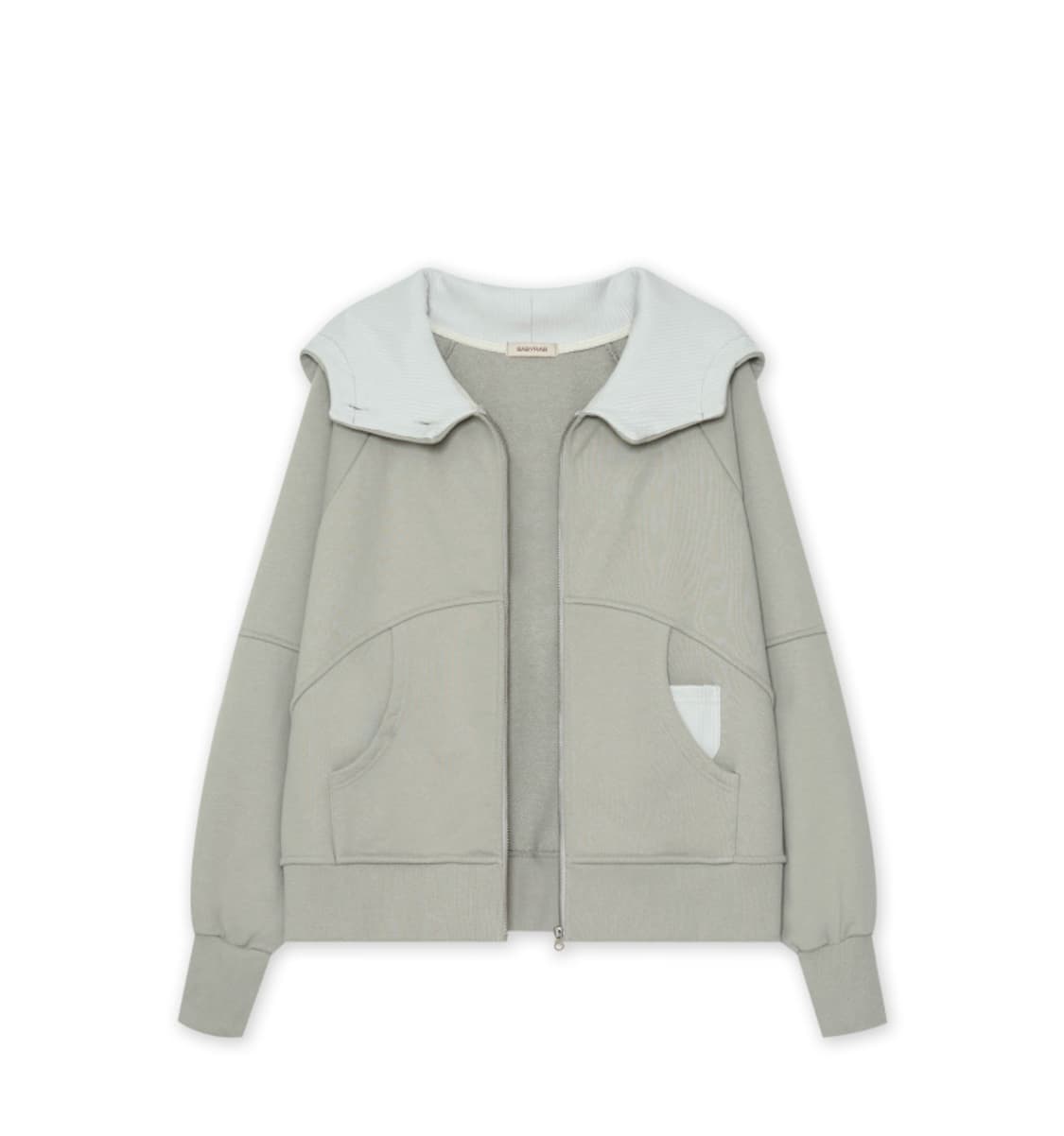 Babyrab egg shell hoodie sage green 상품이미지2