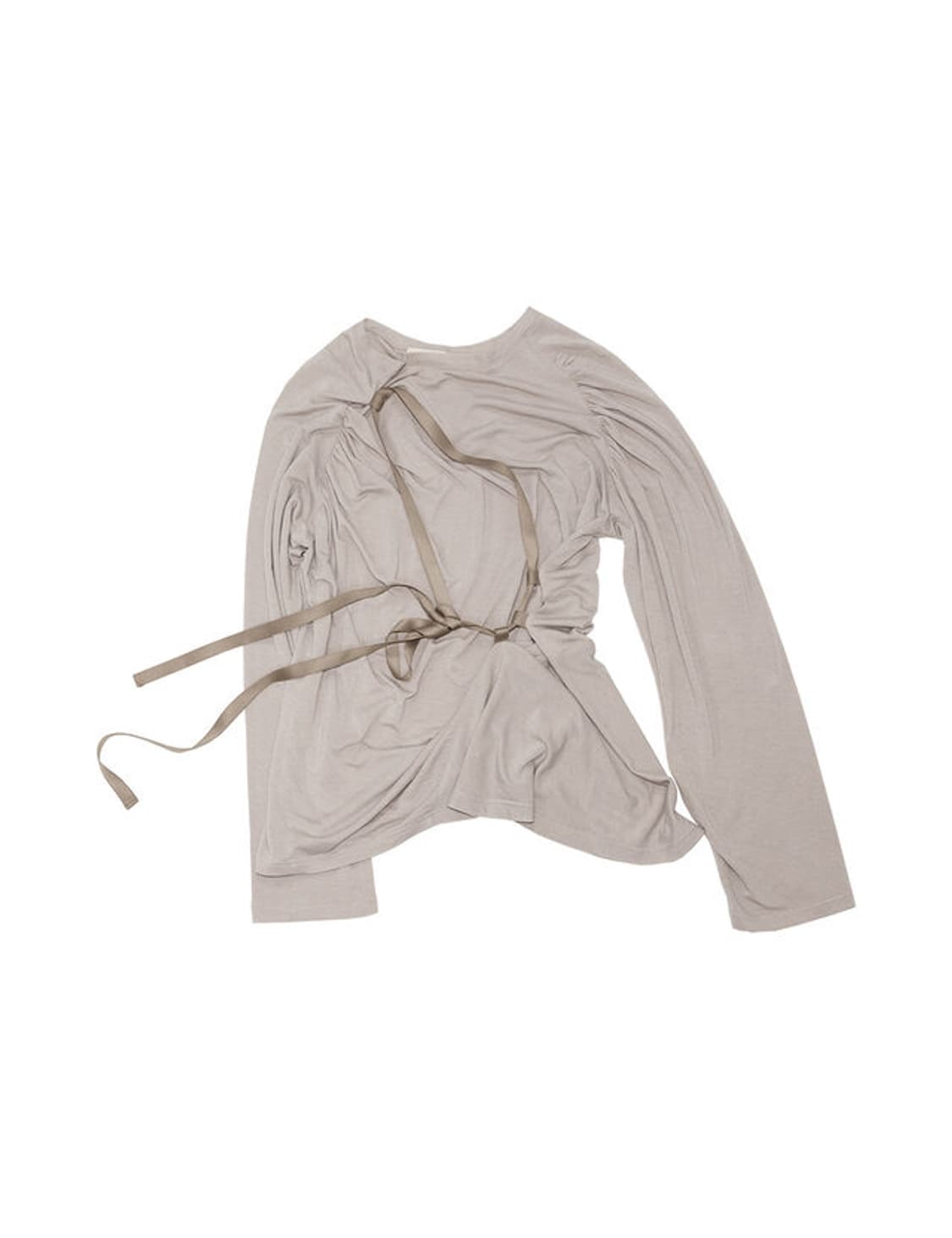 Shirring Strap Jersey in Beige 상품이미지5