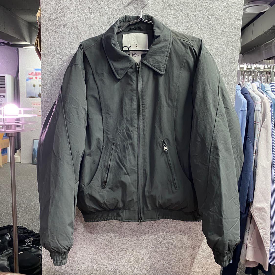 커스텀어클락 커브드 투웨이 항공 패딩 점퍼 B4064 상품이미지2