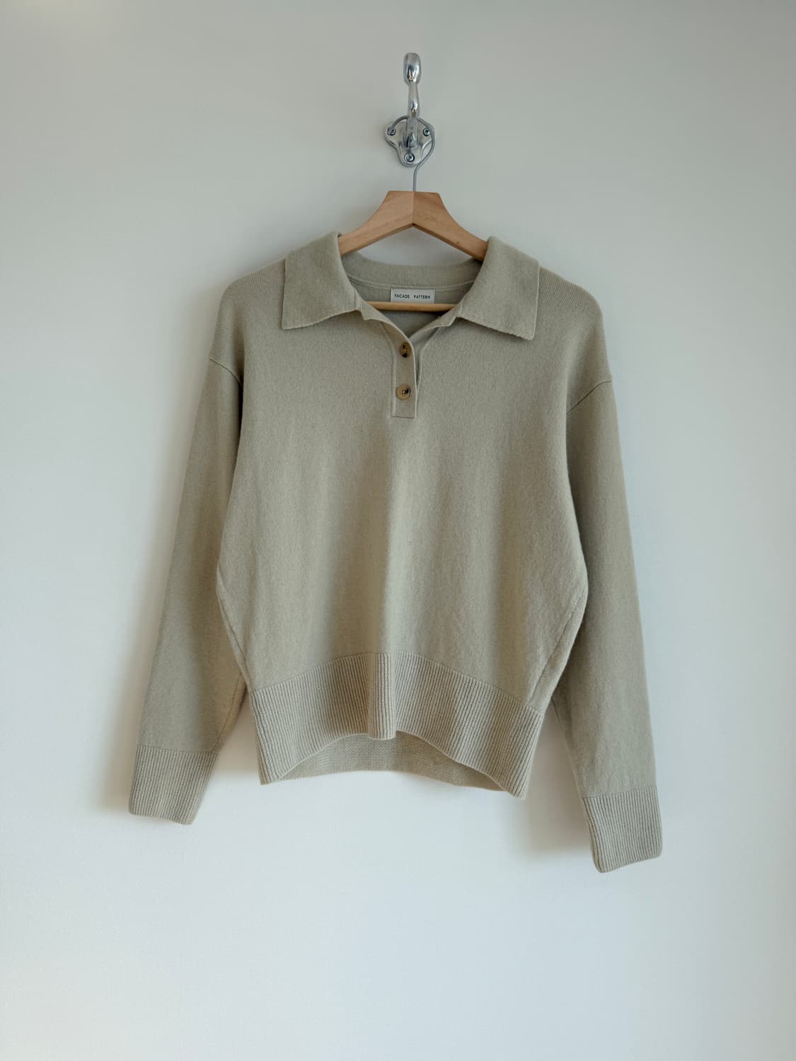 파사드패턴(FACADE PATERN) 하프 버튼업 니트 상품이미지1