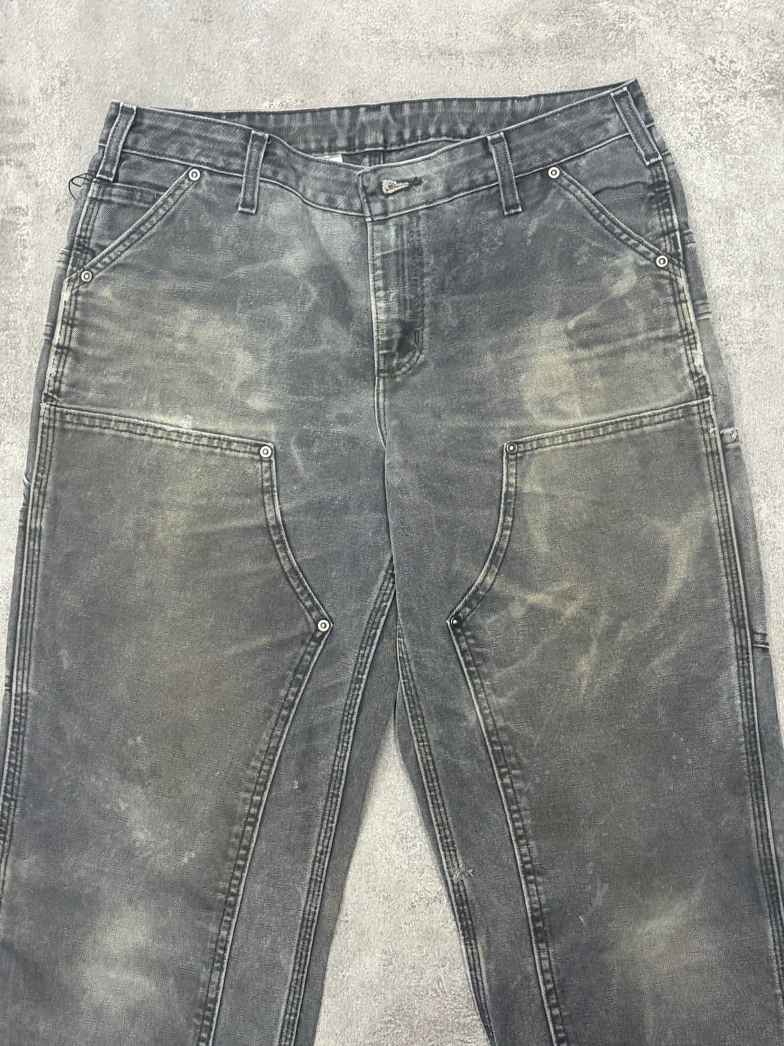 10s 칼하트 더블니 blk 블랙 워싱 팬츠 상품이미지4