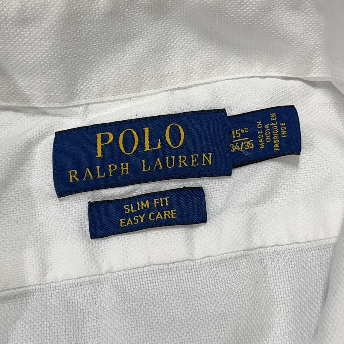 [정품] 폴로 화이트 / 네이비포니 솔리드 셔츠 [ 15 ] 상품이미지4
