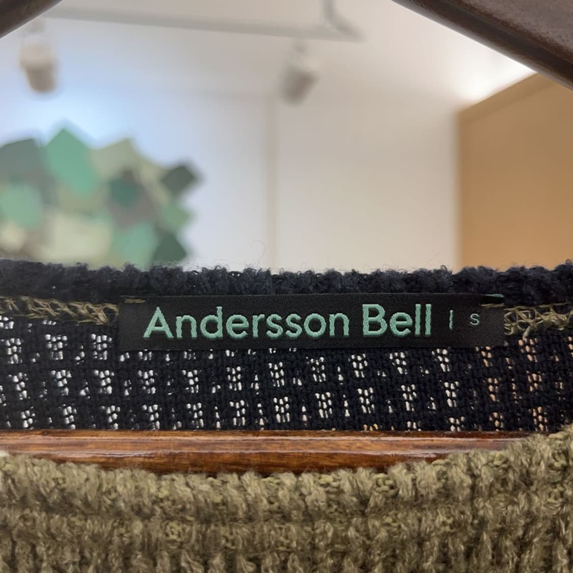 앤더슨벨 유니크 배색 콘트라스트 보트넥 니트 S C06939 상품이미지5