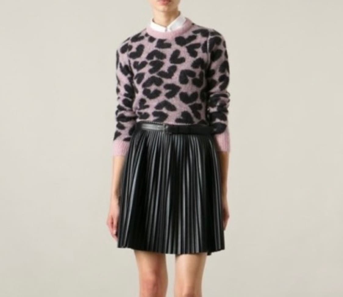 생로랑 하트 레오파드 모헤어 니트 상품이미지2