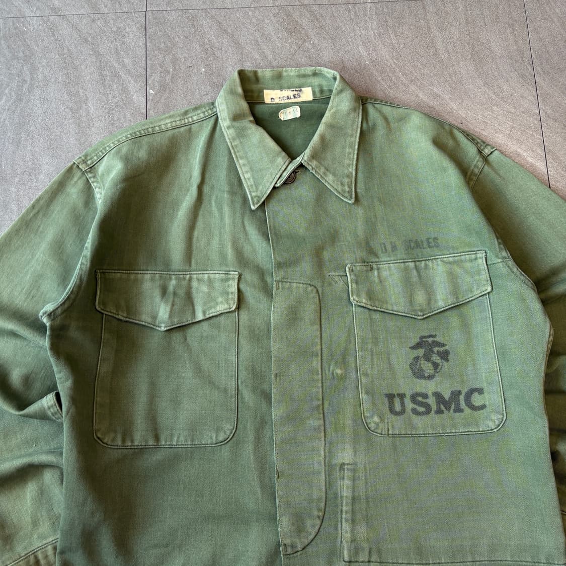 60s 60년대 생산 미해병대 P58 USMC 셔츠 상품이미지2