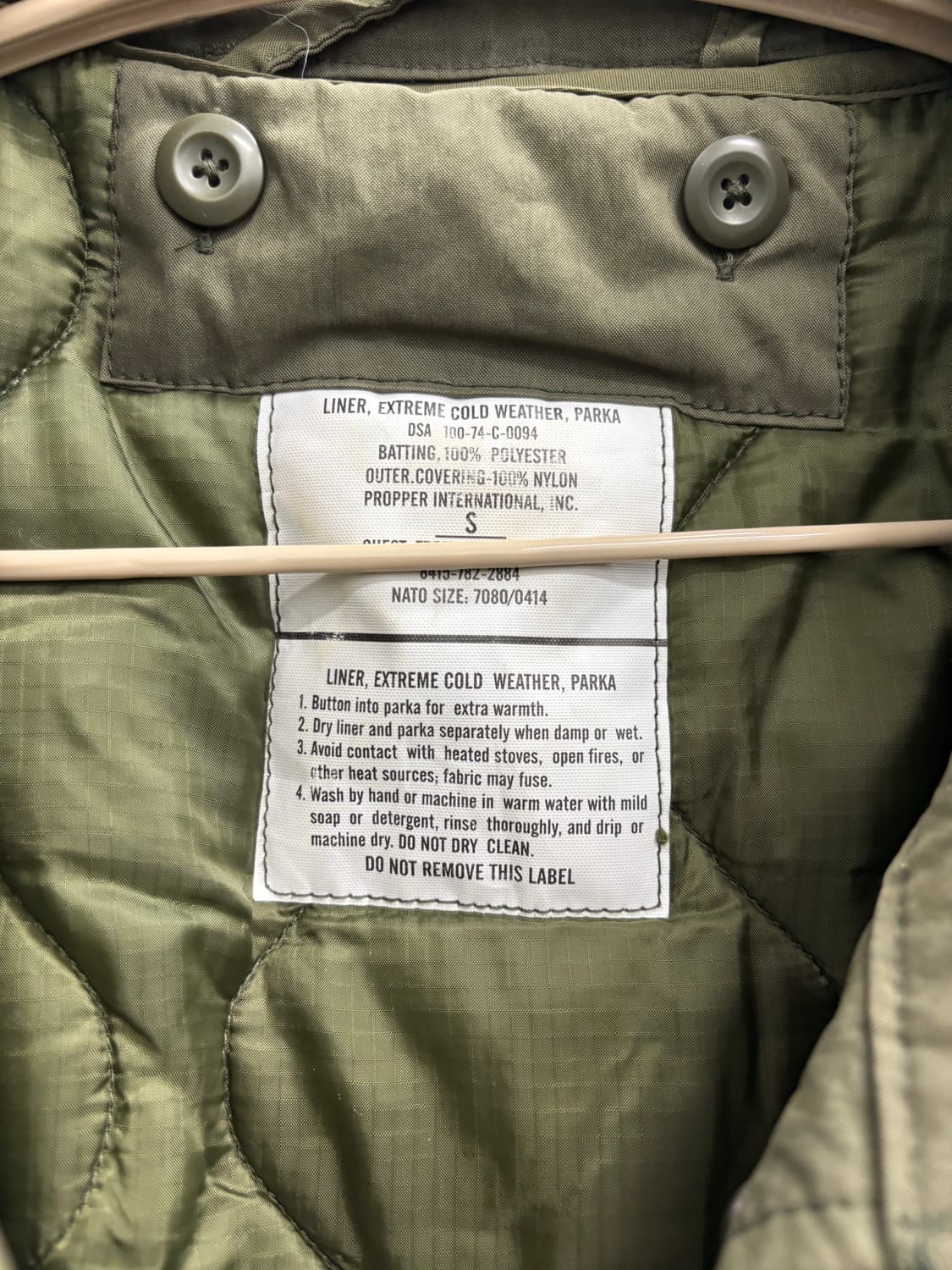 (83s + 74s) 미군 오리지널 M65 피쉬테일 파카 상품이미지4