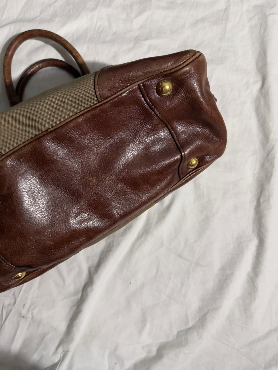 프라다 자가드 코튼 키 락 볼링백 상품이미지5