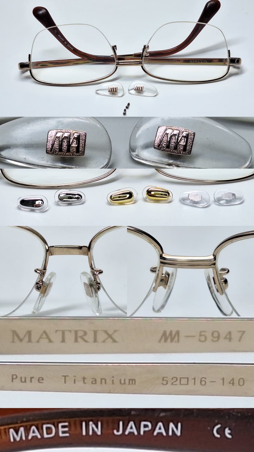 일제 순수 티타늄 반무테 안경테/MATRIX MA-5947/일본 빈티지  상품이미지7