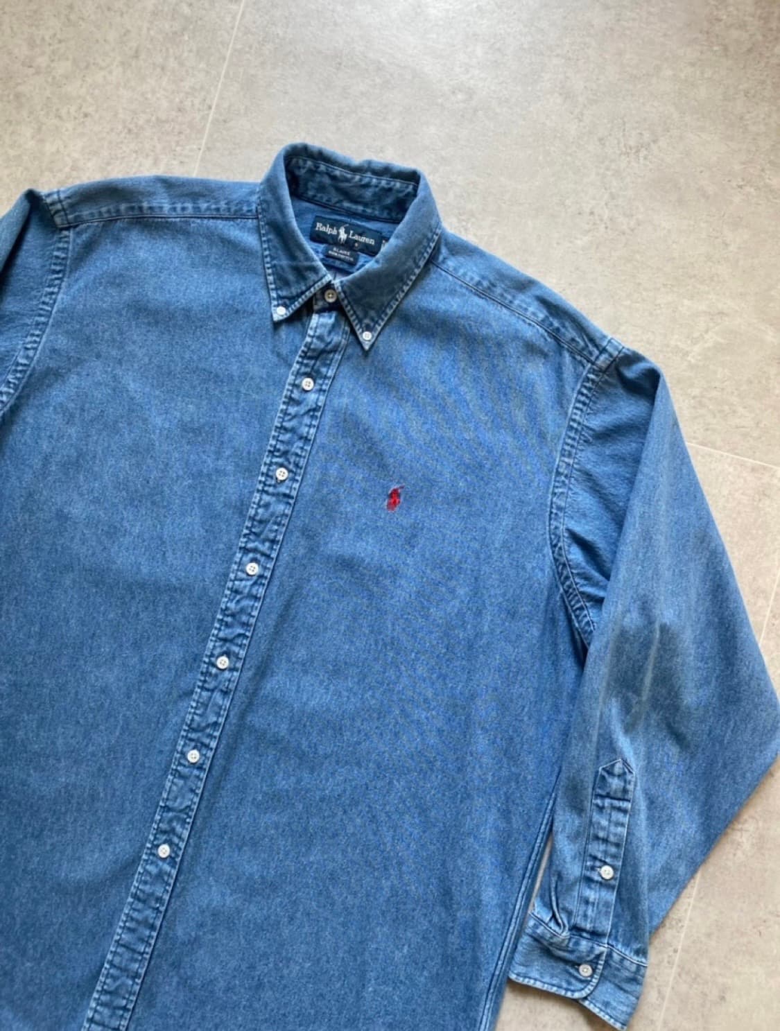 90's 폴로 랄프로렌 데님 셔츠 L(105) 상품이미지2
