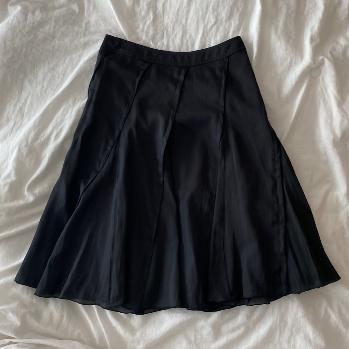 빈티지 블랙 미디 스커트 / 플레어 상품이미지1