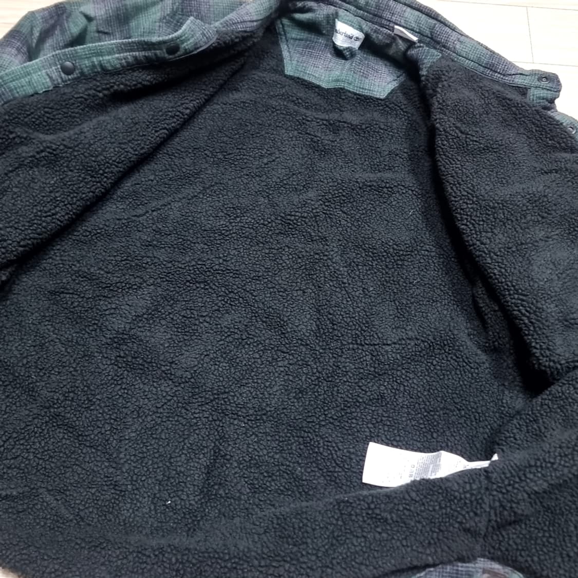 팀버랜드 그린 체크 플란넬 셔츠(100) 상품이미지5