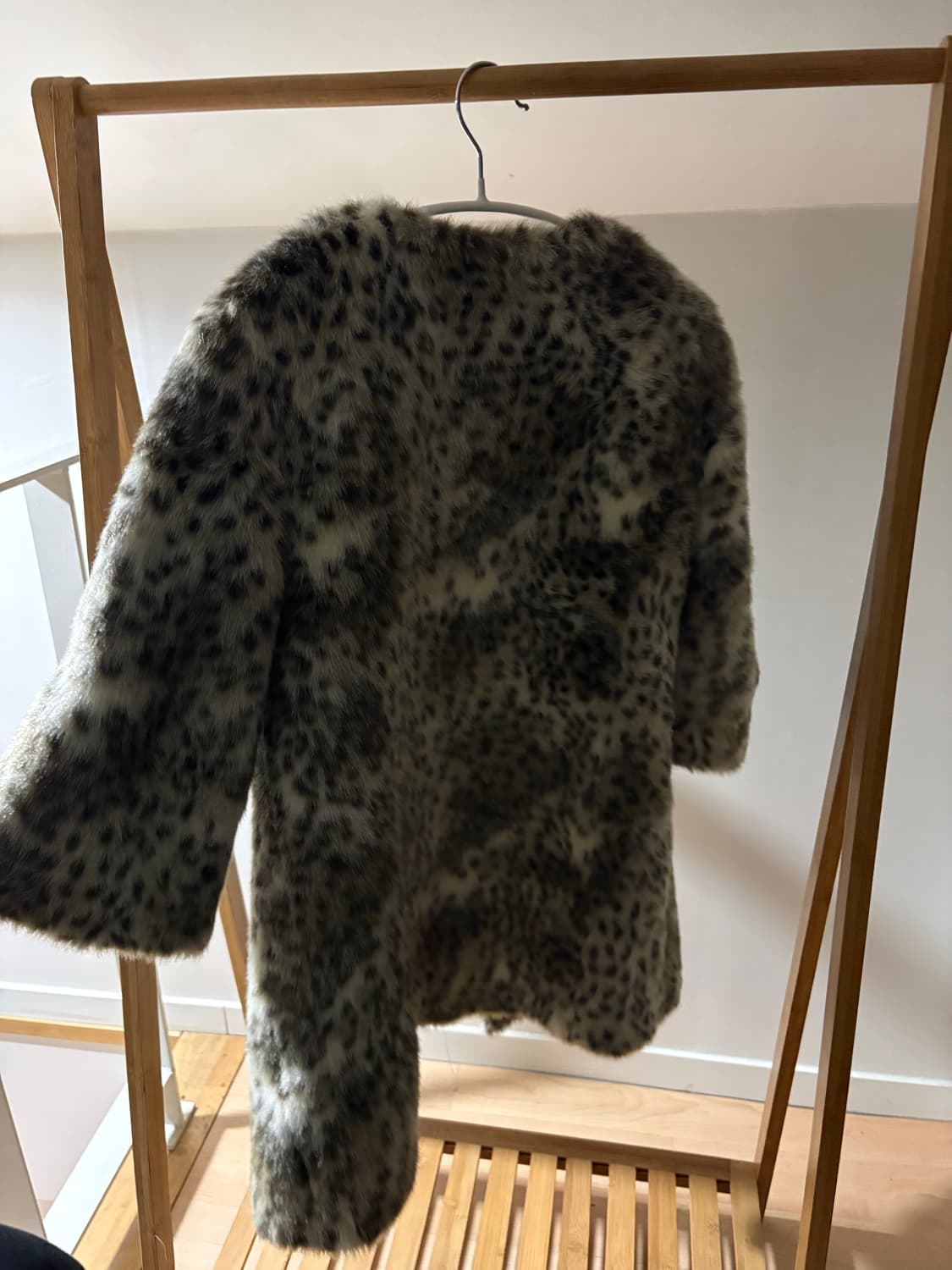 갸루 일본 빈티지 레오파드 호피 퍼 자켓 상품이미지2