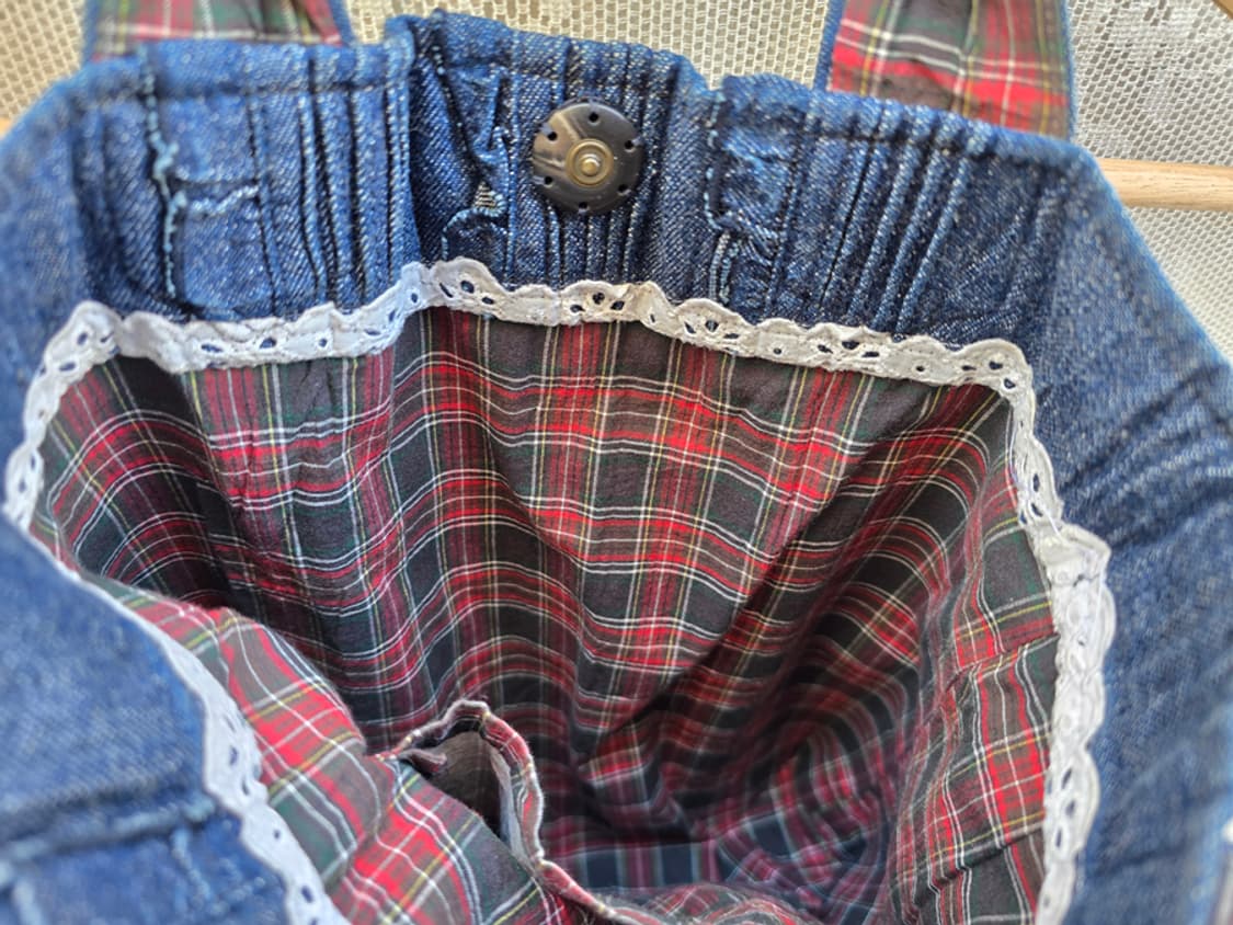 핑크하우스 데님 토드백 상품이미지5