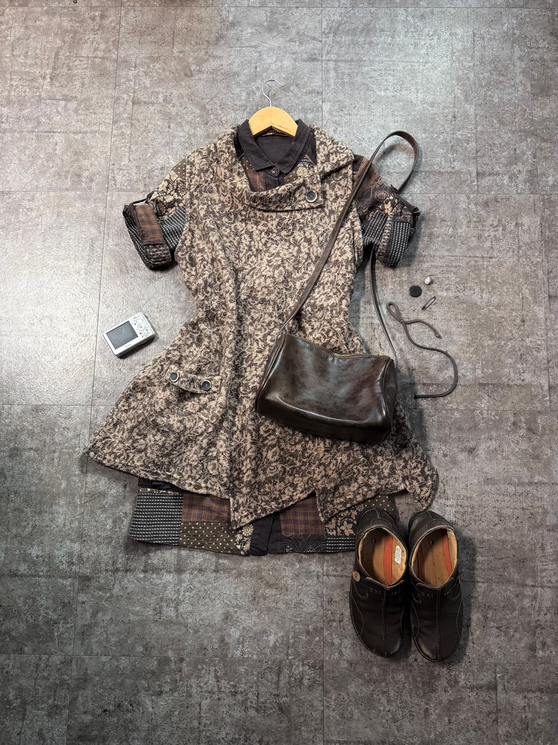 패치 워크 셔츠 드레스 상품이미지7