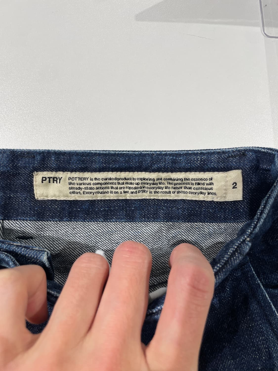 포터리 진청 워싱 데님 팬츠 상품이미지7