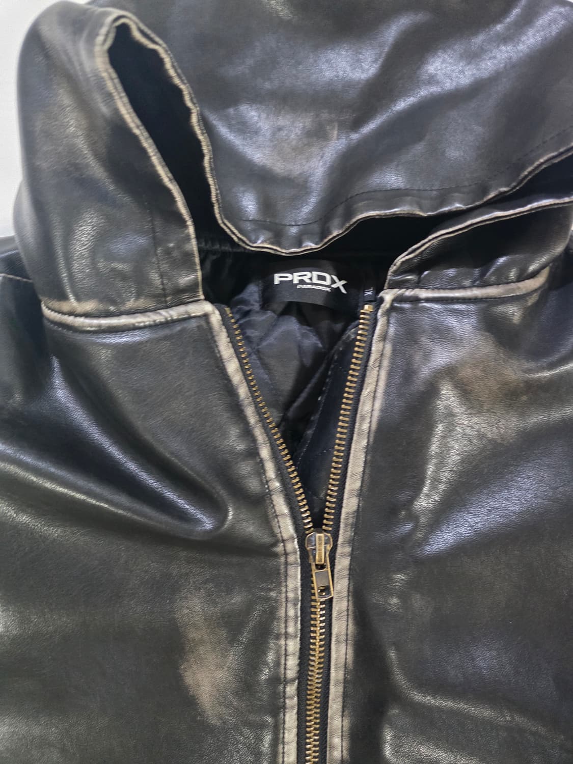 [PRDX] 파라독스 레더 후드 자켓 상품이미지2