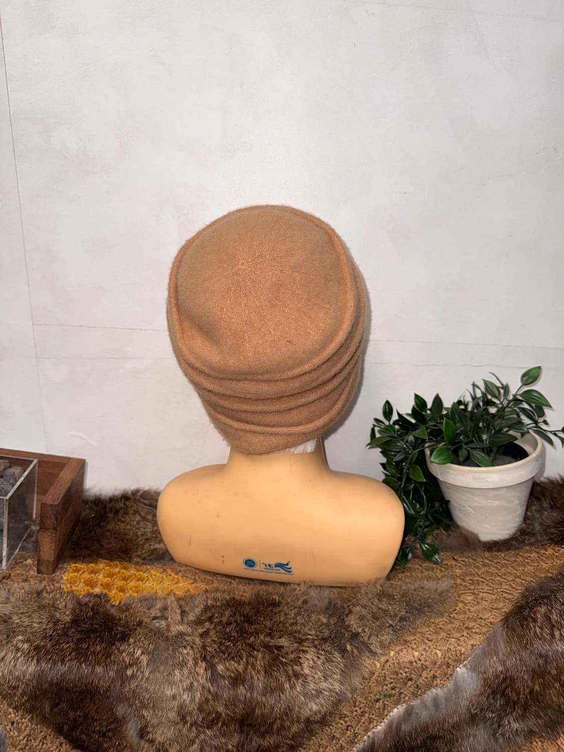 Metro City beige wool ribbon wrinkled 비니 상품이미지3