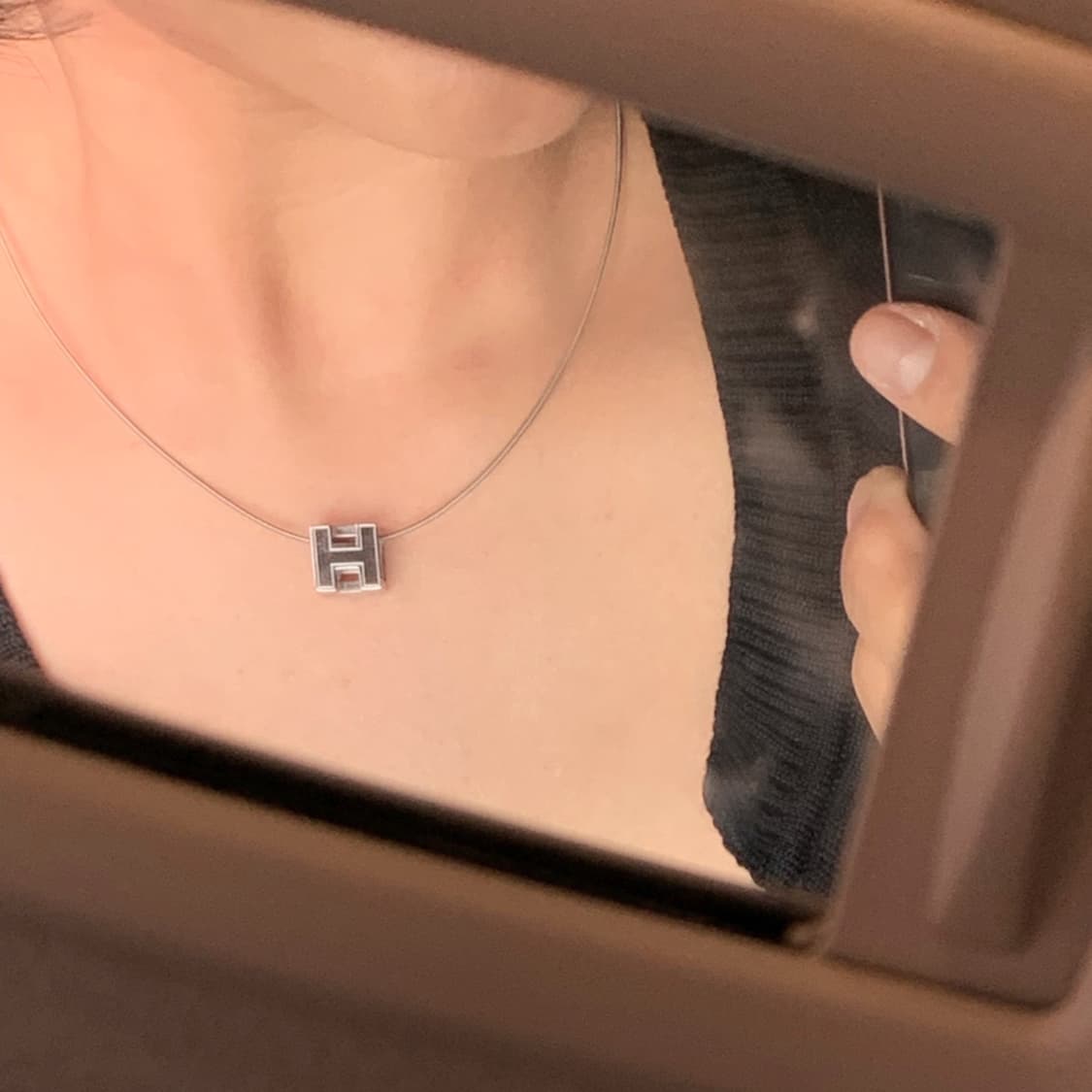 정품 에르메스 팝 H-큐브 빈티지 핑크 목걸이 상품이미지3