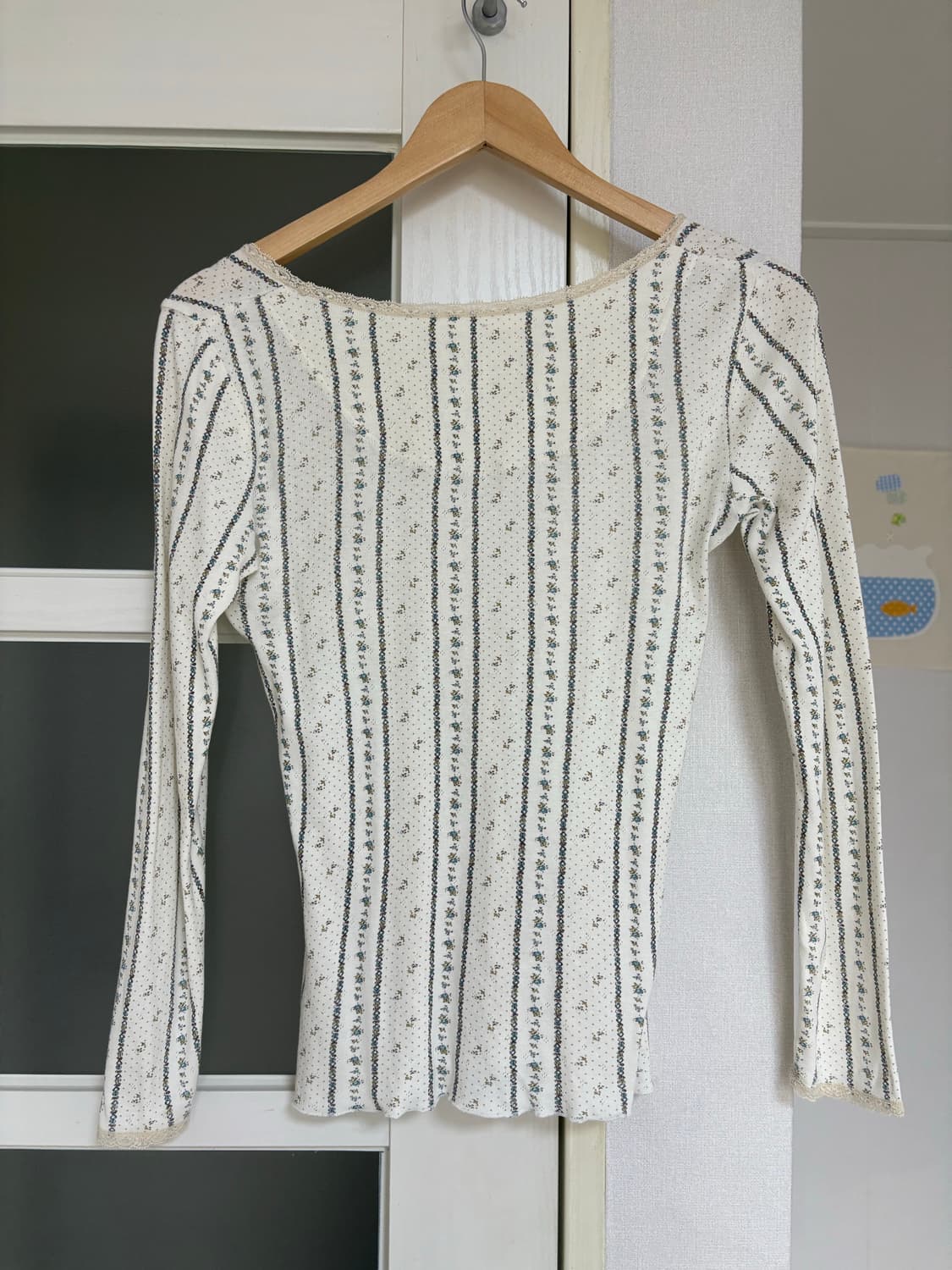 아이보리 플라워 도트 티셔츠 상품이미지4