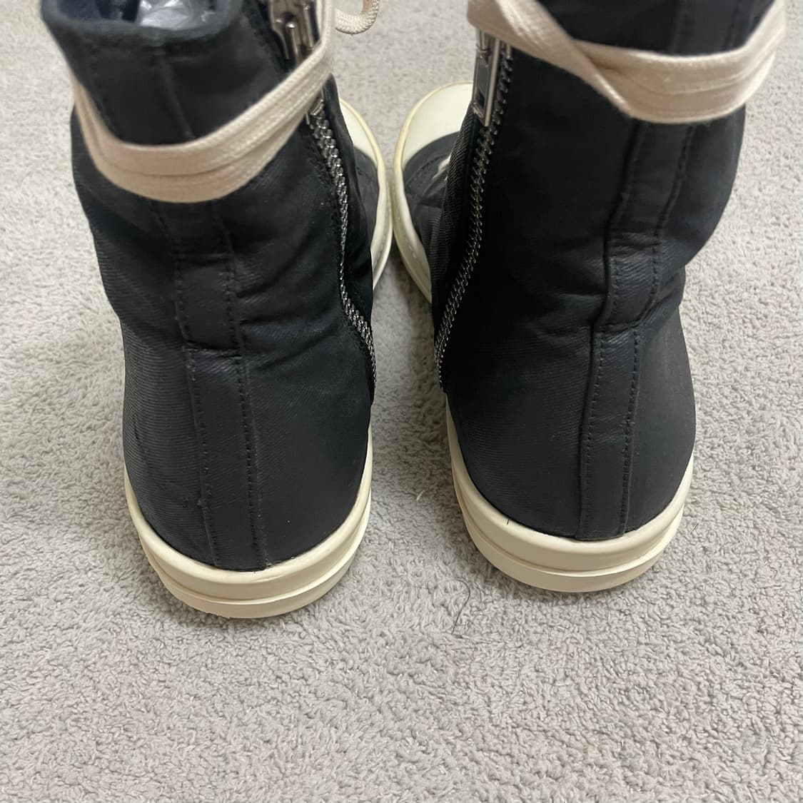 41) 릭오웬스 다크쉐도우 코팅 캔버스 릭컨 라몬즈 하이탑 상품이미지4