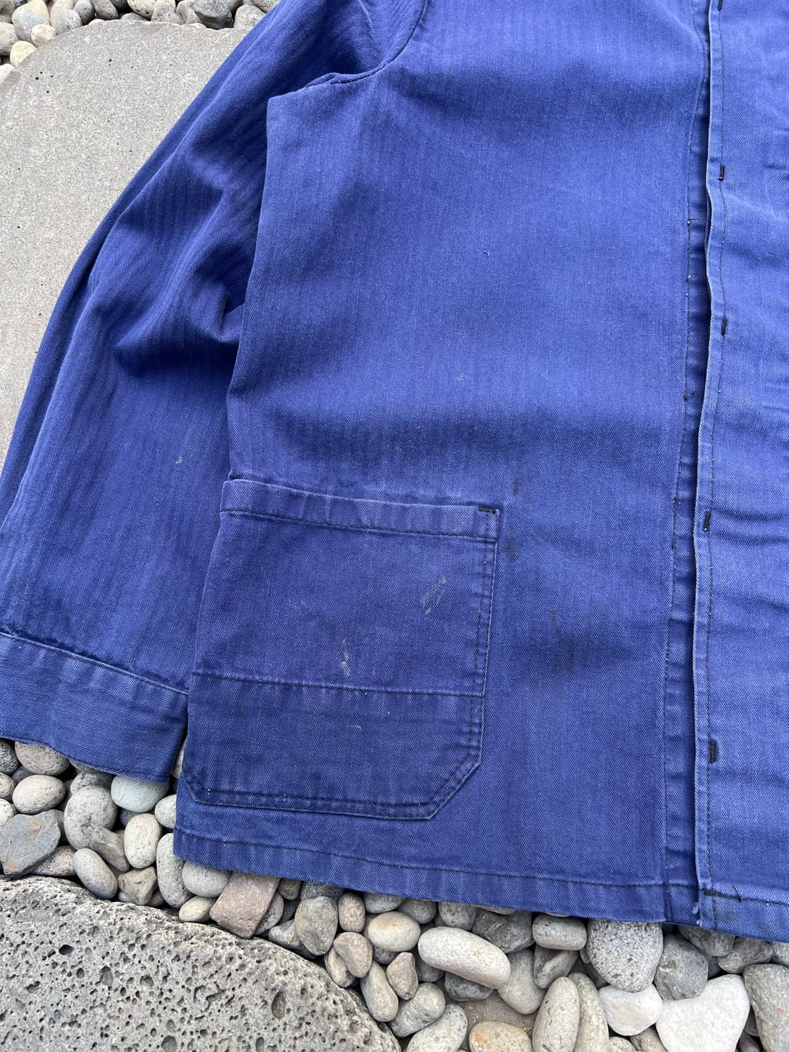 OLD VINTAGE HBT FRENCH WORK 헤링본트윌프렌치워크자켓 상품이미지7