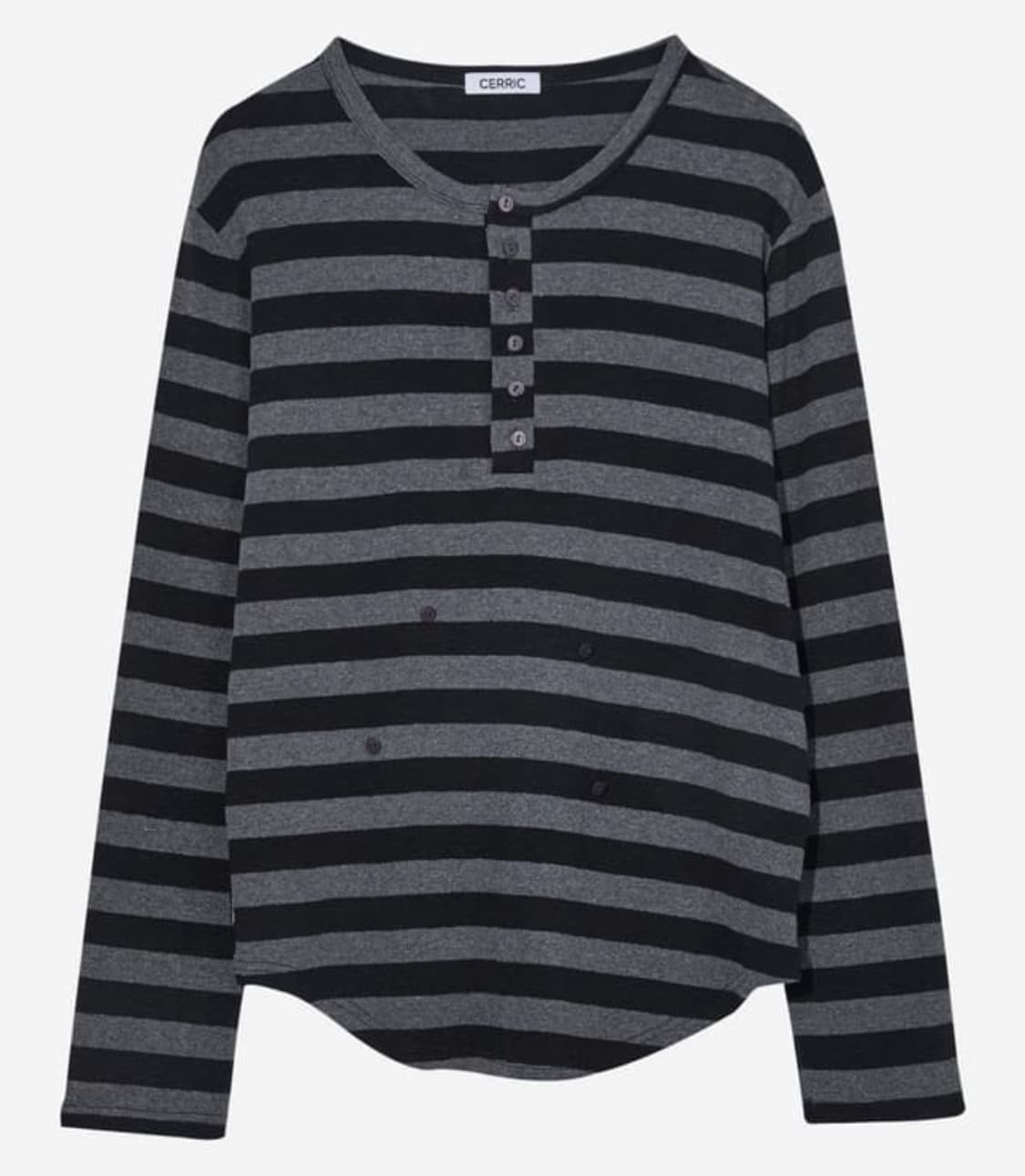 세릭_STRIPE HENLEY NECK TOP 상품이미지4