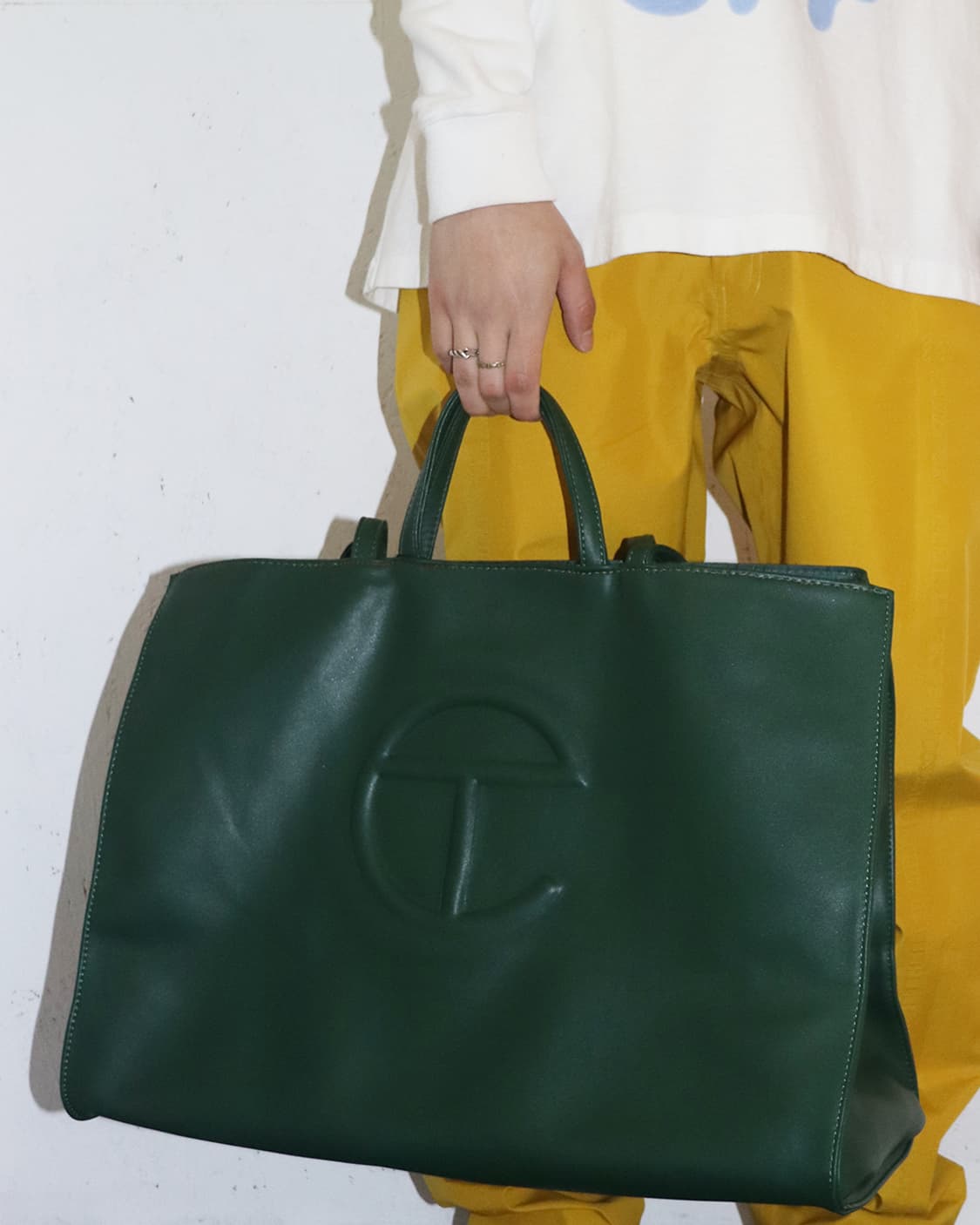 텔파 라지 쇼핑백 다크 올리브 상품이미지2