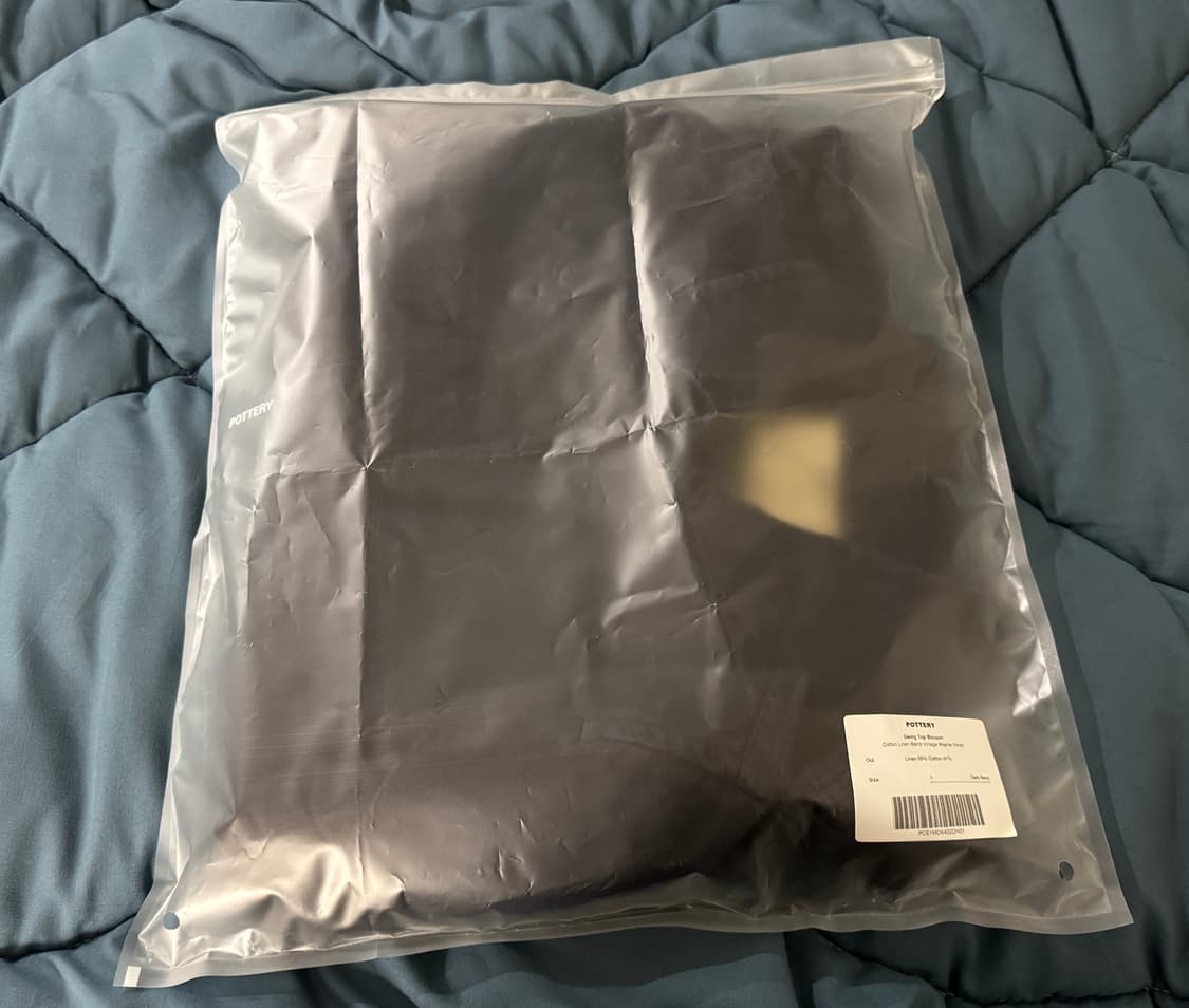 포터리 코튼 린넨 스윙탑 블루종 1사이즈 상품이미지7