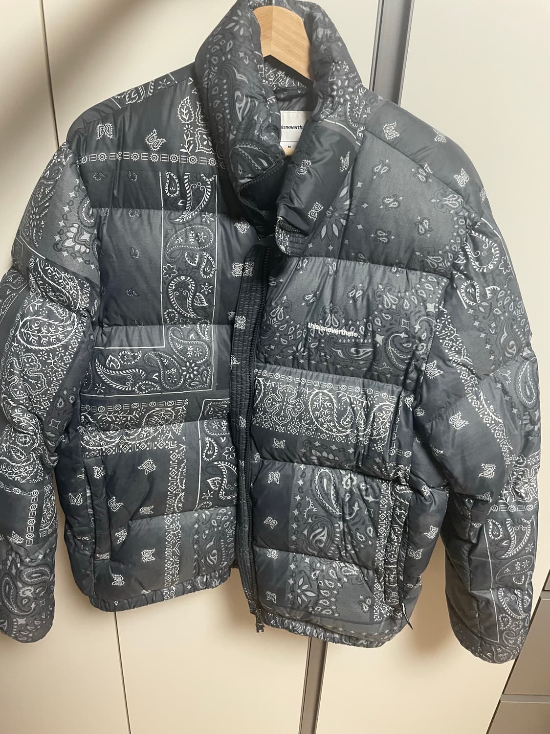 디스이스네버댓 페이즐리 패딩 M 상품이미지1
