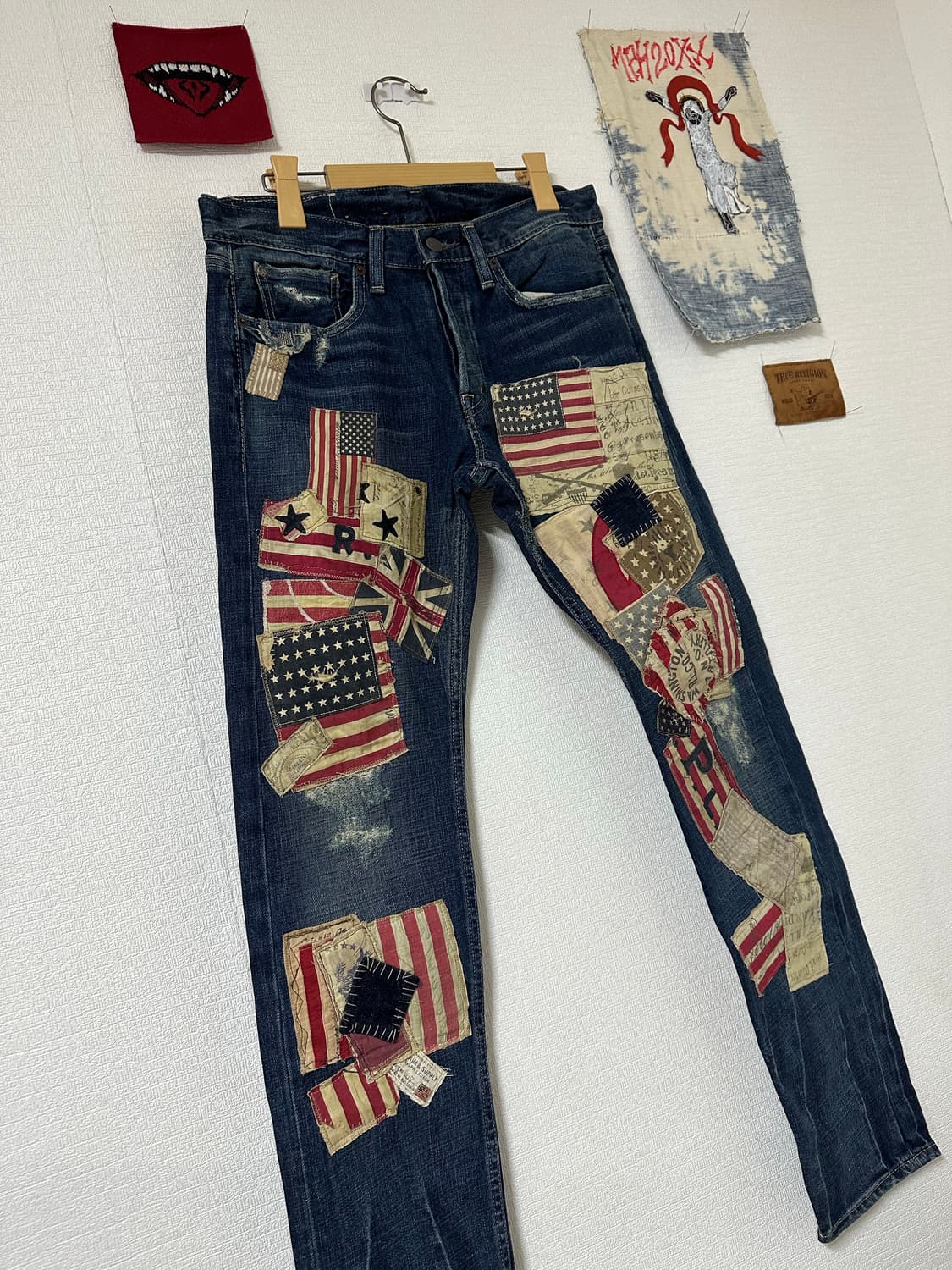 (rare) 폴로 랄프로렌 데님 앤 서플라이 성조기 패치워크 진 상품이미지2