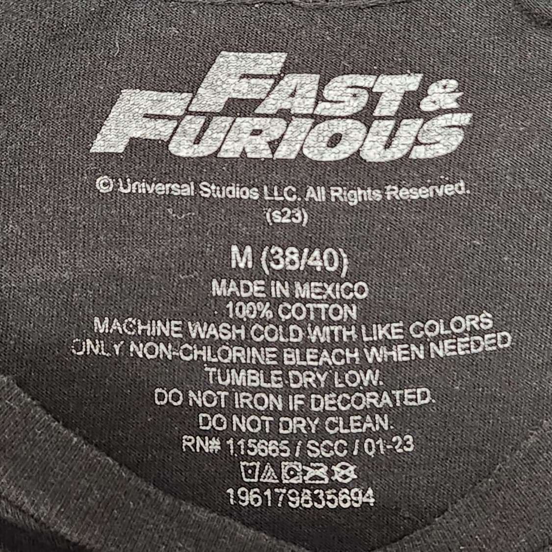 Fast & FURIOUS 분노의 질주 반팔 티셔츠 (M) 상품이미지4