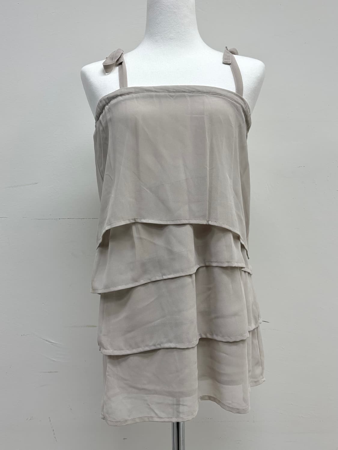 빈티지 그레이 캉캉 스커트 슬리브리스 상품이미지4