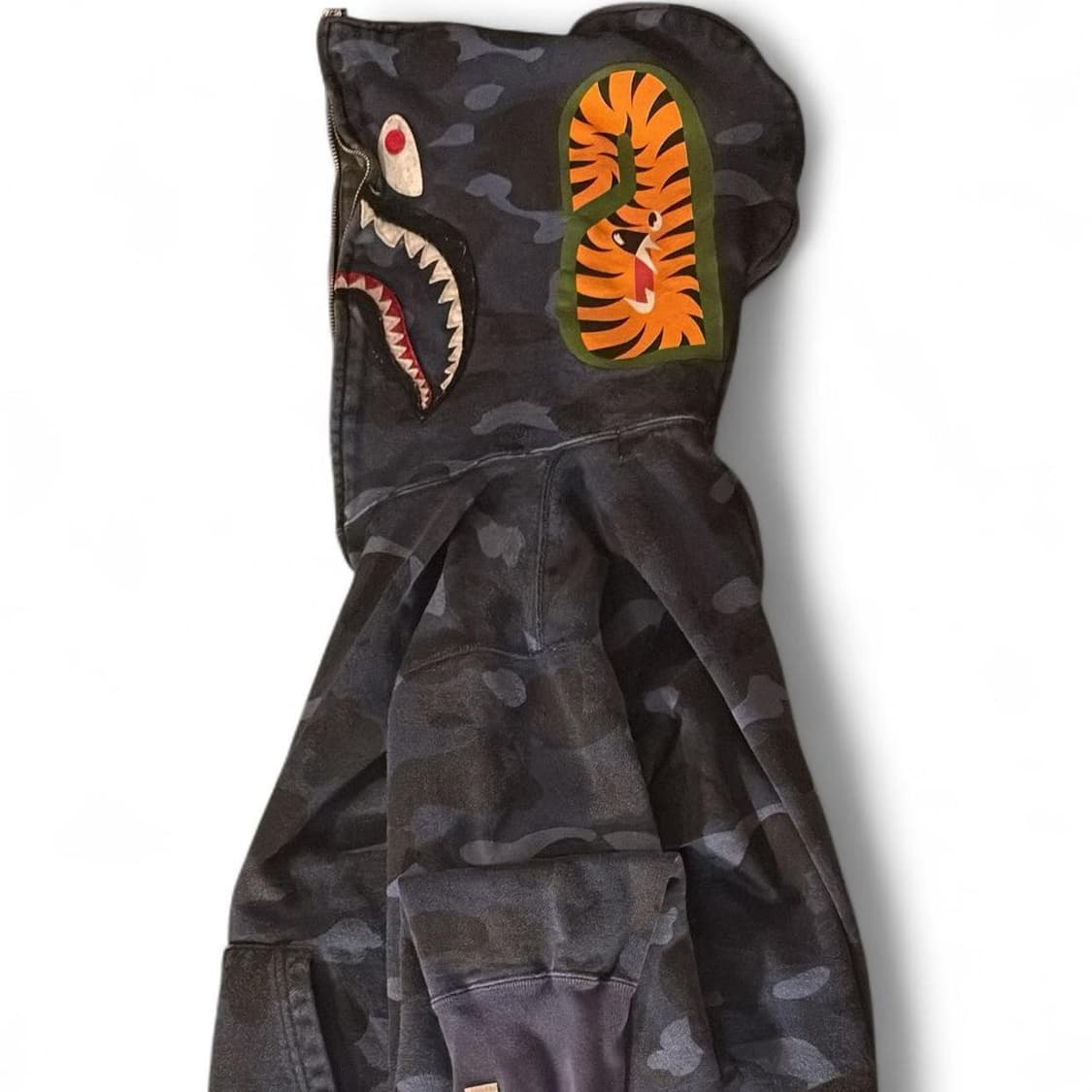 베이프 세퍼레이트 샤크 후드집업 블랙 블루 상품이미지4