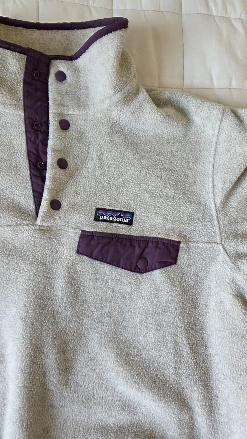 파타고니아 여성 신칠라 풀오버 오트밀 딥 플럼 색상 M 상품이미지4